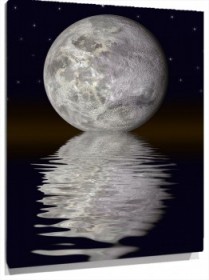 Lienzo Luna sobre agua