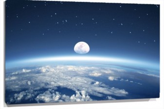 Lienzo Luna y la tierra