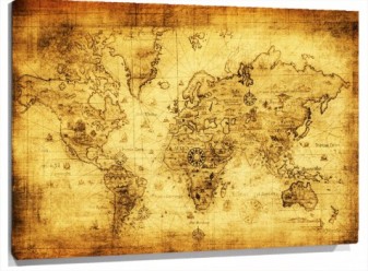 Lienzo Mapa antiguo del mundo