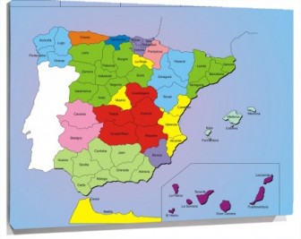 Lienzo Mapa españa