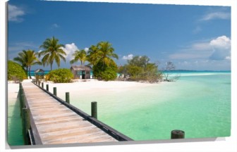 Lienzo Muelle hacia isla