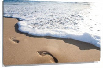 Lienzo Playa pisadas