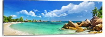 Lienzo Playa seychelles