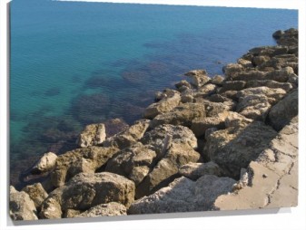 Lienzo Rocas y agua
