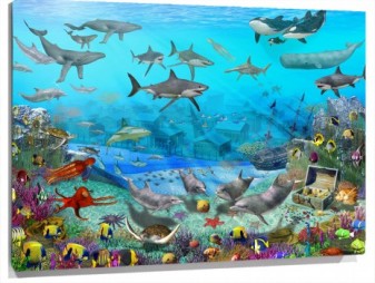 Lienzo Aventura bajo el mar