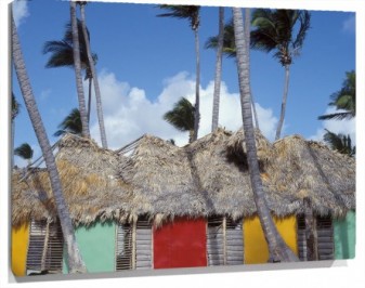 Lienzo casas caribe