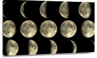 Lienzo estados de la luna