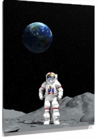 Lienzo hombre en la luna