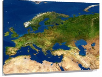 Lienzo mapa europa