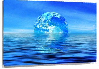 Lienzo mundo sobre el mar