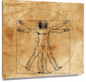 Miniatura Hombre de  Vitruvio - Da Vinci