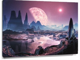 Lienzo paisaje extraterrestre