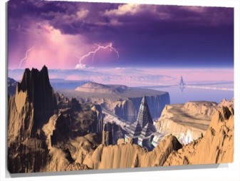 Lienzo paisaje extraterrestre