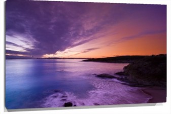 Lienzo playa morada