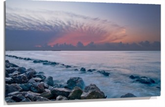 Lienzo playa rocosa