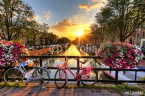  Murales Amsterdam bicicleta flores