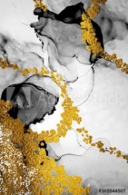  Murales Abstracto oro y negro