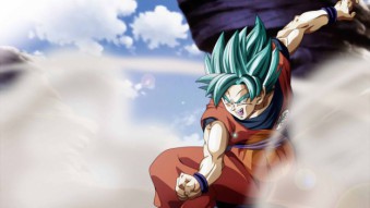 Fotomural Dragon Ball super Saiyan Goku azul