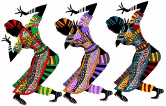  Murales Africanas bailando