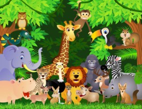  Murales Animales selva